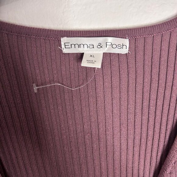 Mauve Surplice Knit Sweater Dress Size XL - Picture 5 of 6